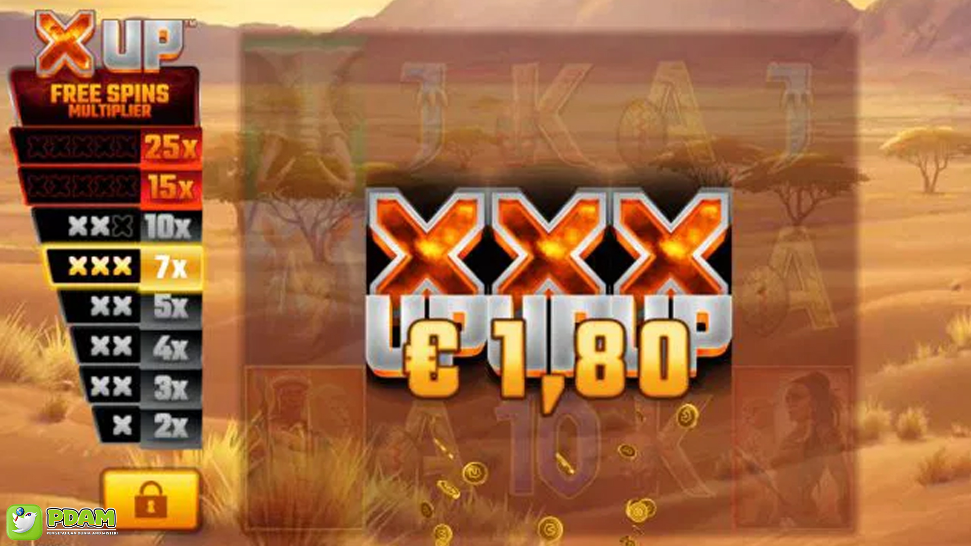 Perjalanan 5 Segmen Penuh Simbol Khusus di Africa X Up 